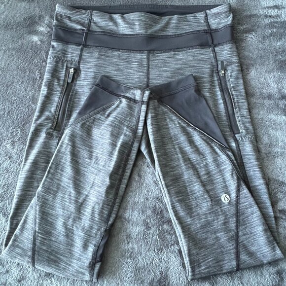 Lululemon Athletica Inspire Tight II Heathered Black/Black Size 6 - Picture 1 of 6